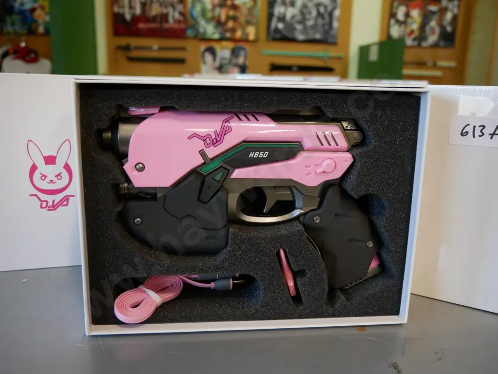 3 x Overwatch pink DVA power bank light guns Image 1++