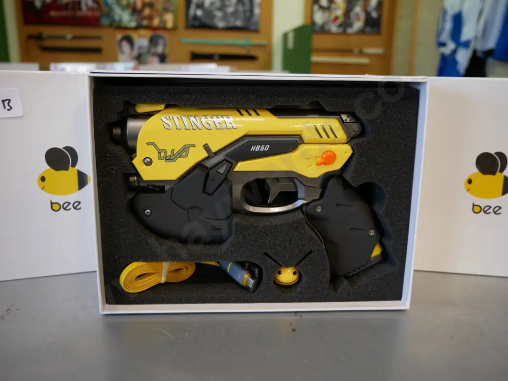 3 x Overwatch yellow DVA power bank light guns Image 1++