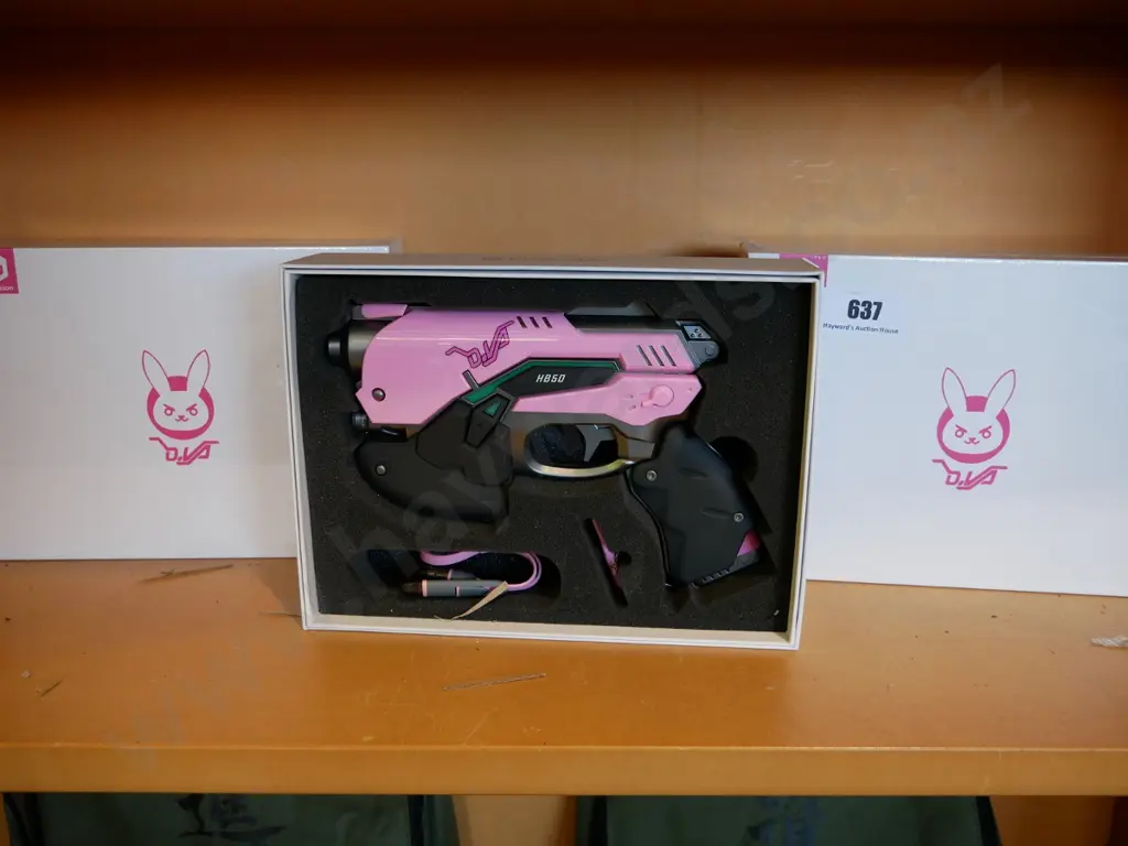 3 x Overwatch pink DVA power bank light guns Image 1++