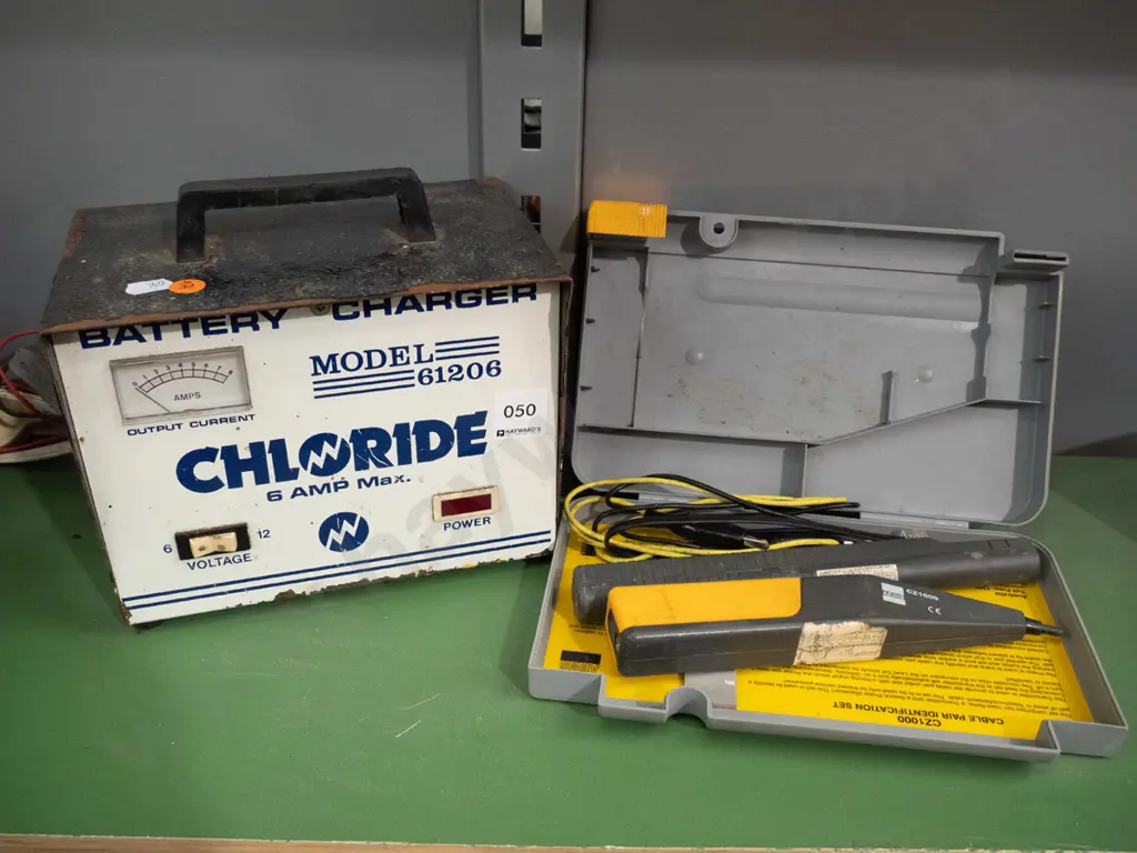 Battery charger & cased cable pair identification set Image 1++