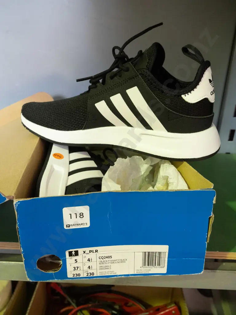 Adidas Black & White Sneakers pair  Image 1++