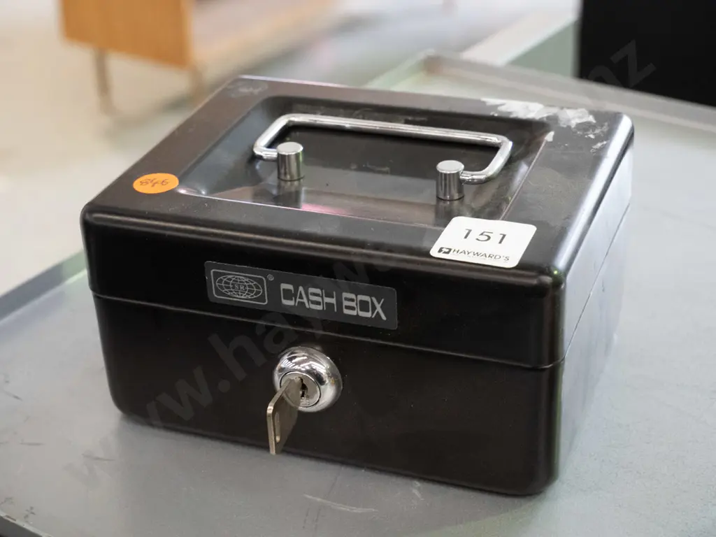 Black Metal Cash Box  Image 1++