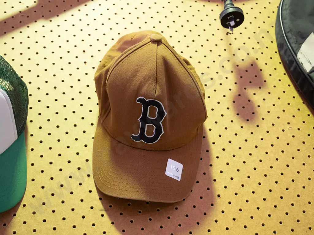 Brown baseball cap with a black B on the front  Image 1++
