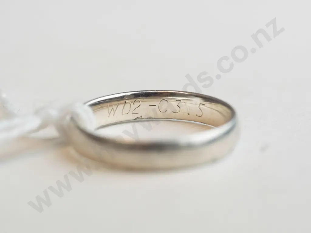 Silver Ring-Poss Wedding Band Image 1++