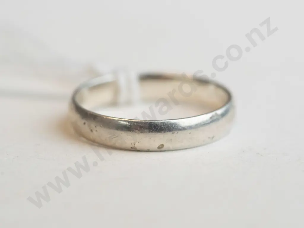 Silver Ring-Poss Wedding Band Image 1++