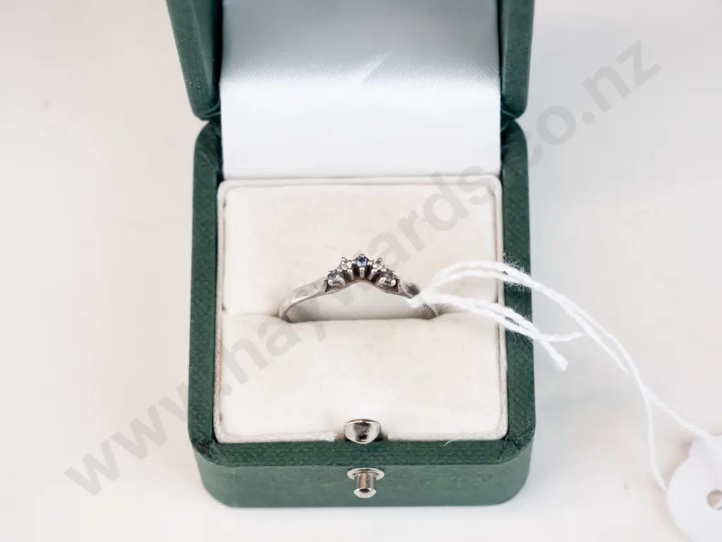 Sterling silver ring half circle with x5 coloured stones  Image 1++