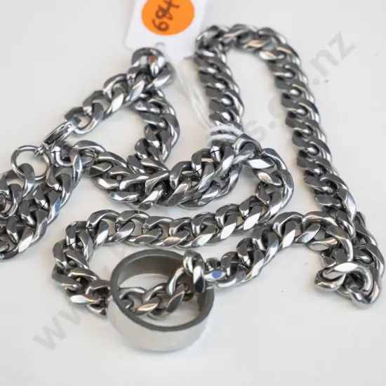 chunky metal chain necklace 