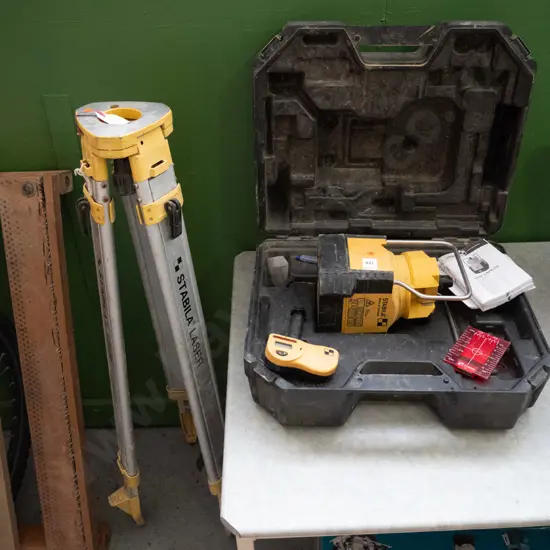 Stablia, laser level in box, with tripod.