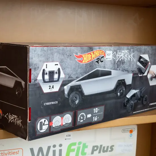 Hotwheels RC x Cybertruck remote control car in box 