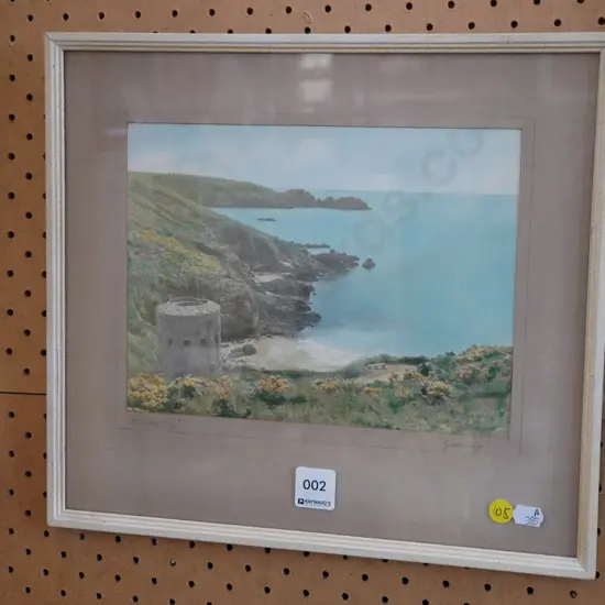 Saints Bay,  Guernsey,  hand coloured photograph