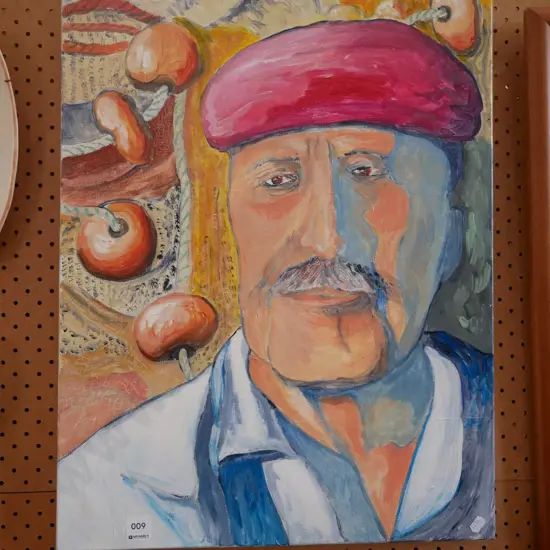 acrylic on canvas - male portrait