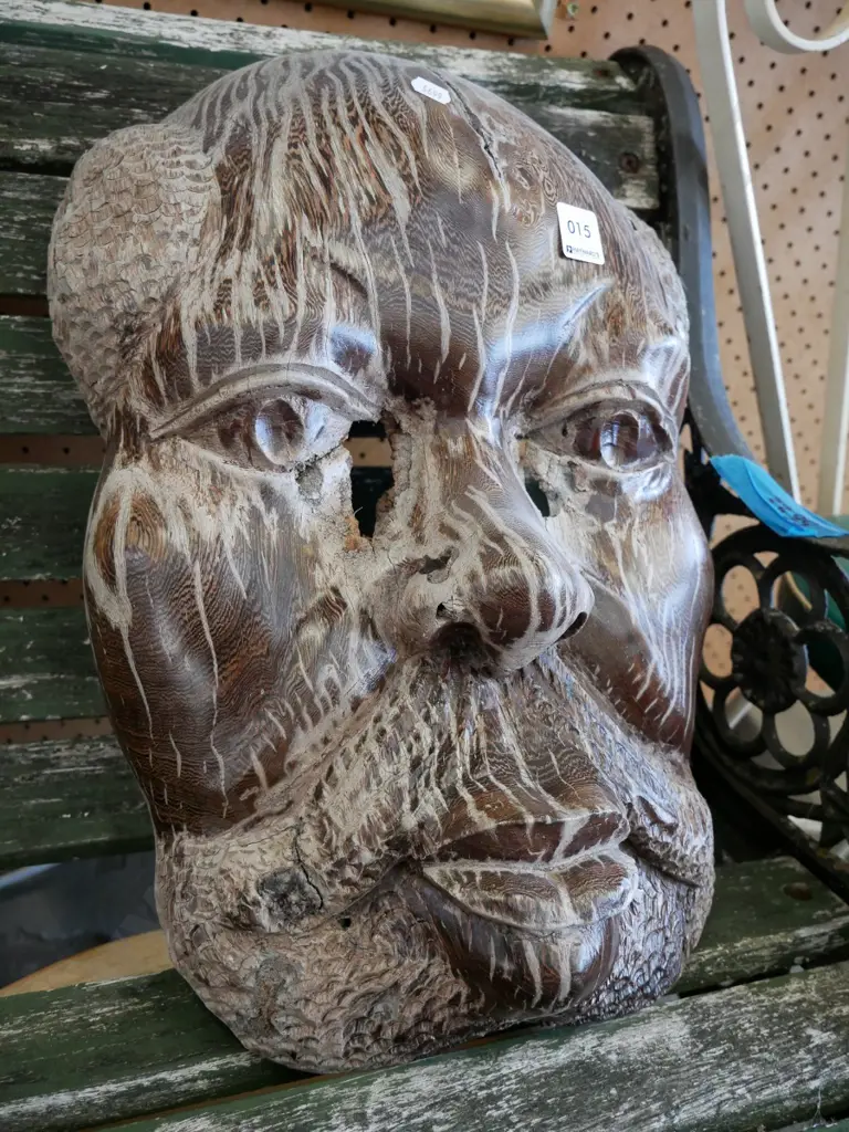 large wooden ethnic mask H- 460 Image 1++