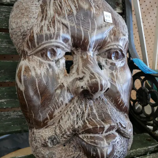 large wooden ethnic mask H- 460
