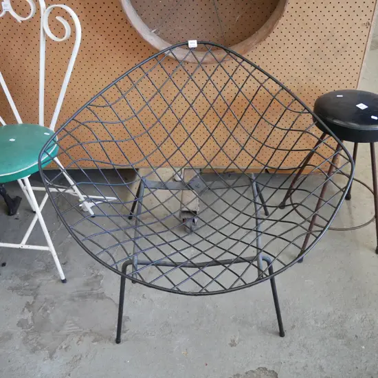 retro wire patio chair