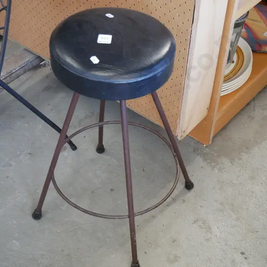vinyl upholstered metal based stool