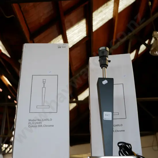 pair of contemporary as new table lamp bases