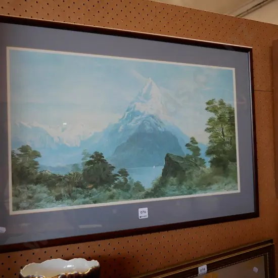 framed John Gully print - Mitre Peak