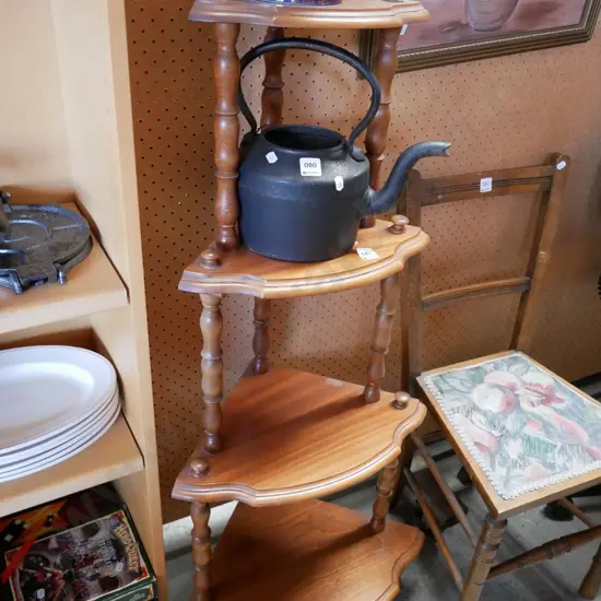 4 tier corner whatnot - H -1220