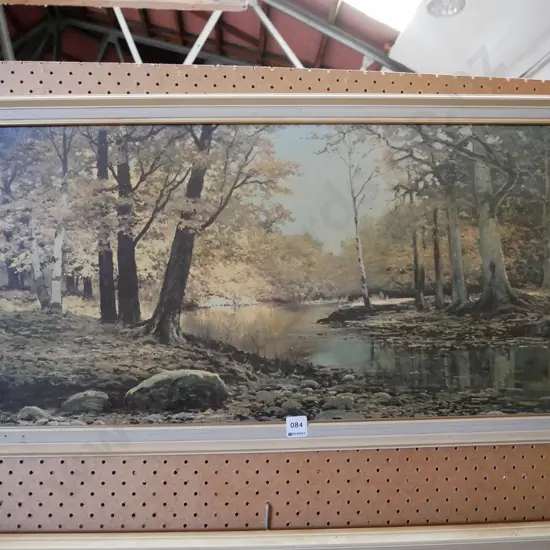 framed mid century print