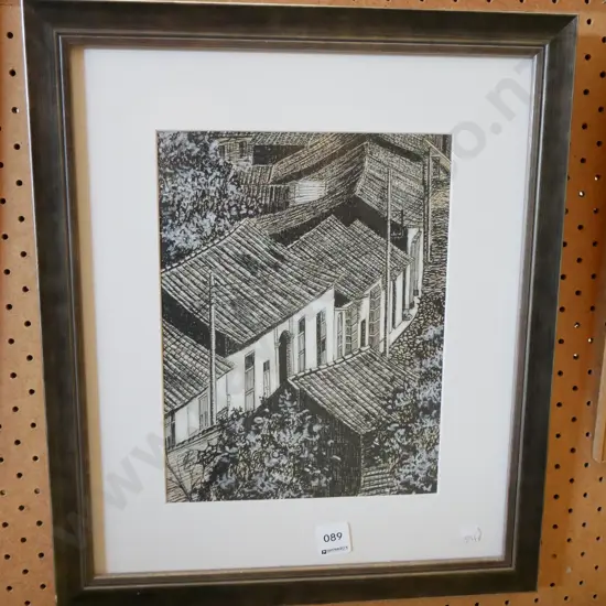 framed print - street scene