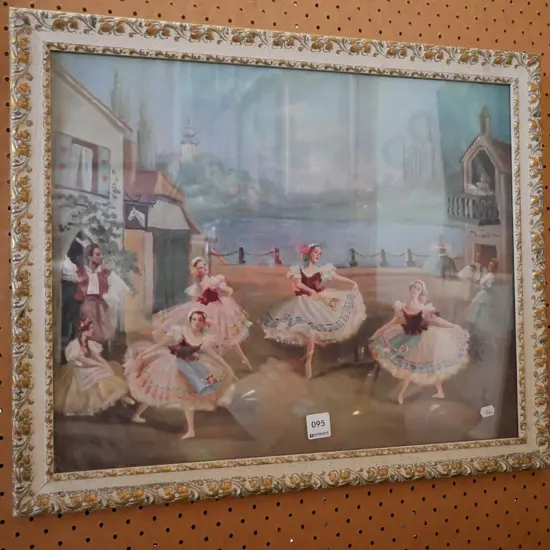 framed ballerina print