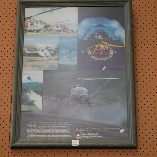 framed James Aviation poster print 