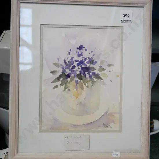 framed watercolour - flowers