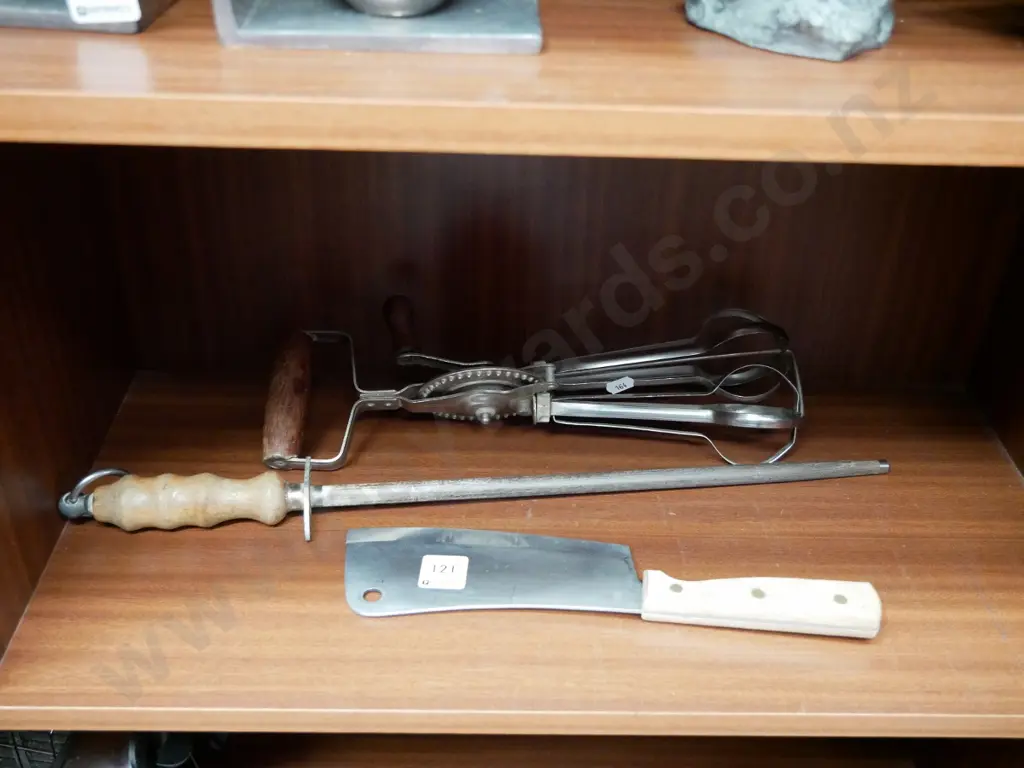 steel, cleaver and egg beater Image 1++