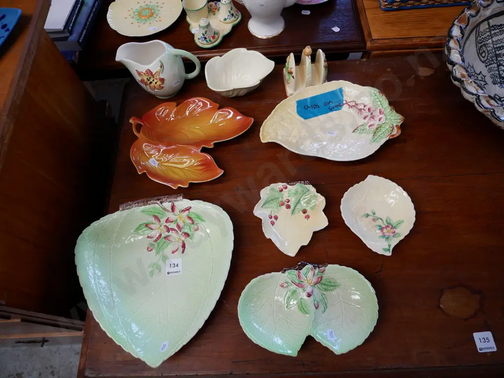 Carlton ware dishes, jug , toast rack, etc, some chips on some items Image 1++