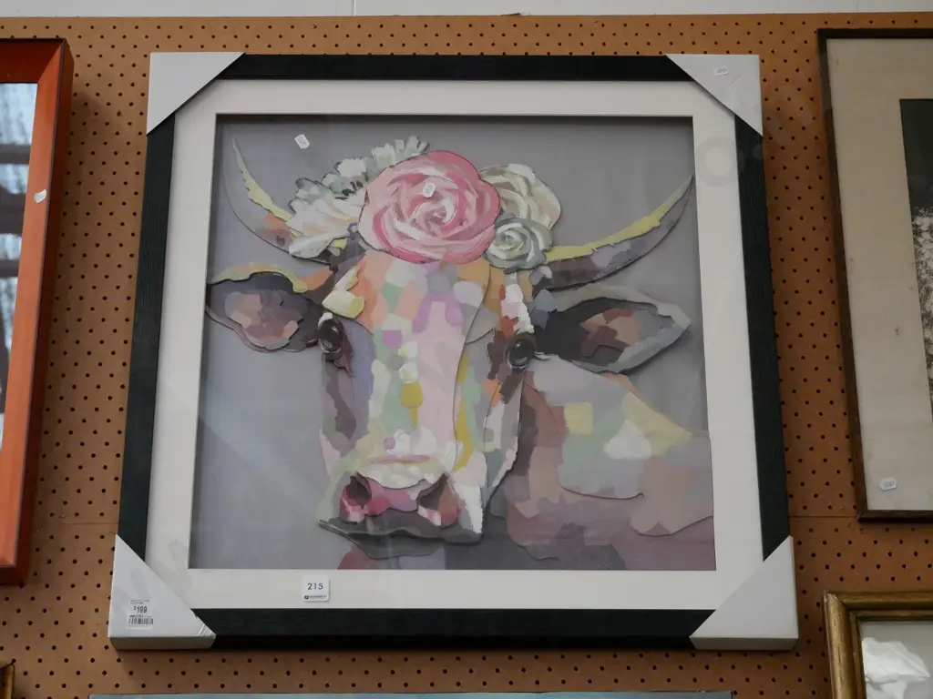 framed 3D art - Cow Image 1++