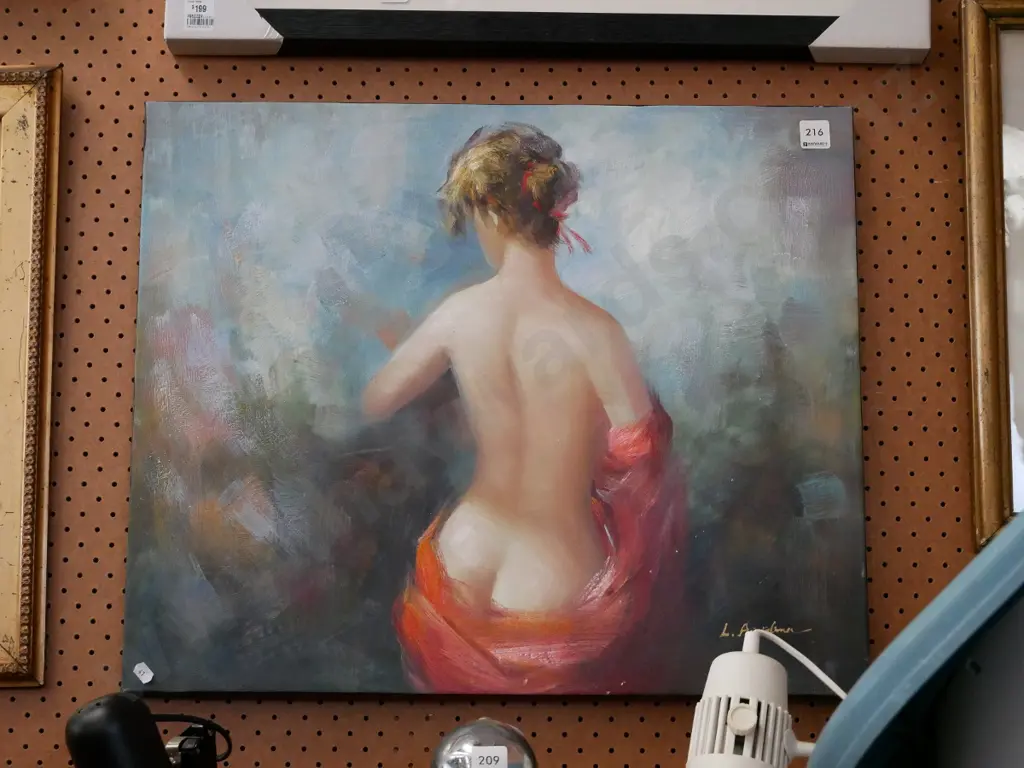 oil on boxed canvas - female from the back Image 1++