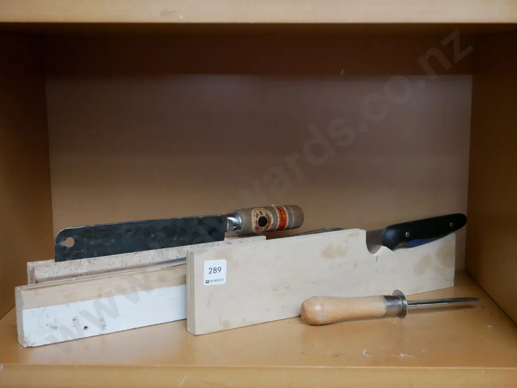 various knives and homemade knife blocks Image 1++