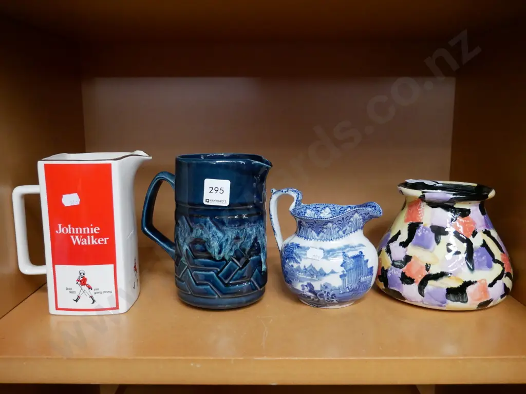 3 jugs and studio pottery vase Image 1++
