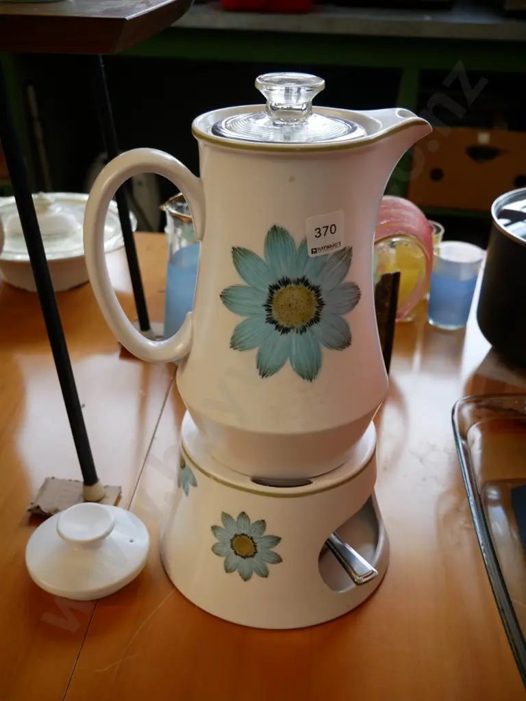 ceramic Noritake white spirit coffee perc on stand Image 1++