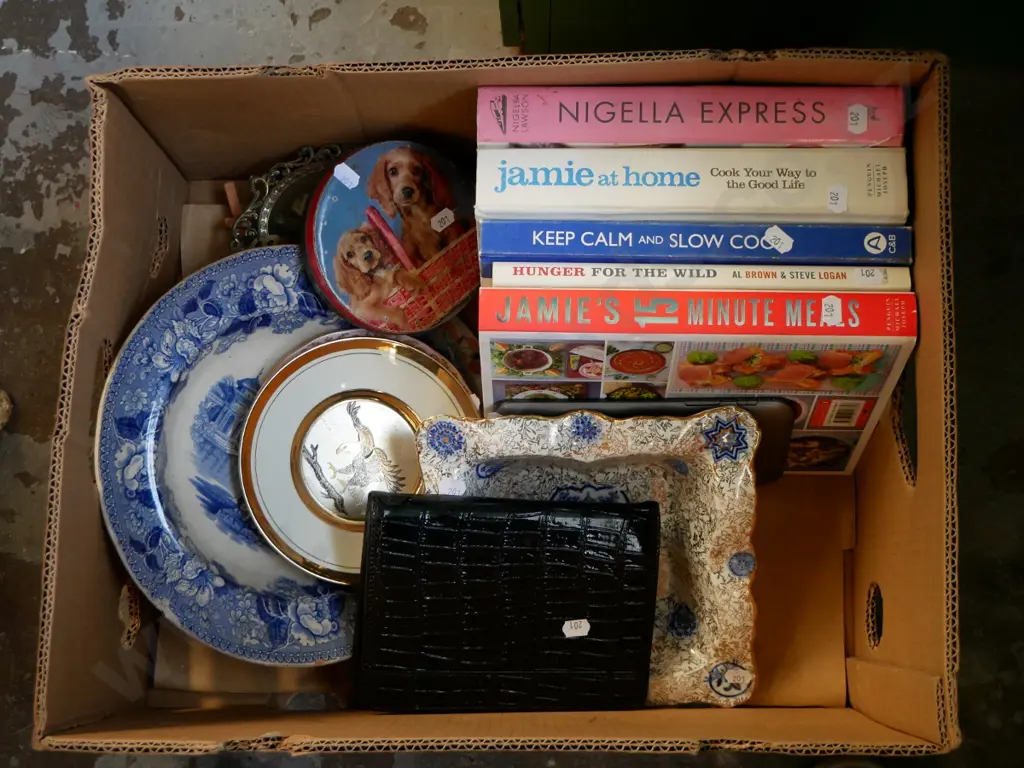 box; cookbooks, bowls, Sony tablet, etc Image 1++