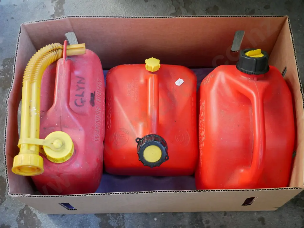  3 petrol containers Image 1++