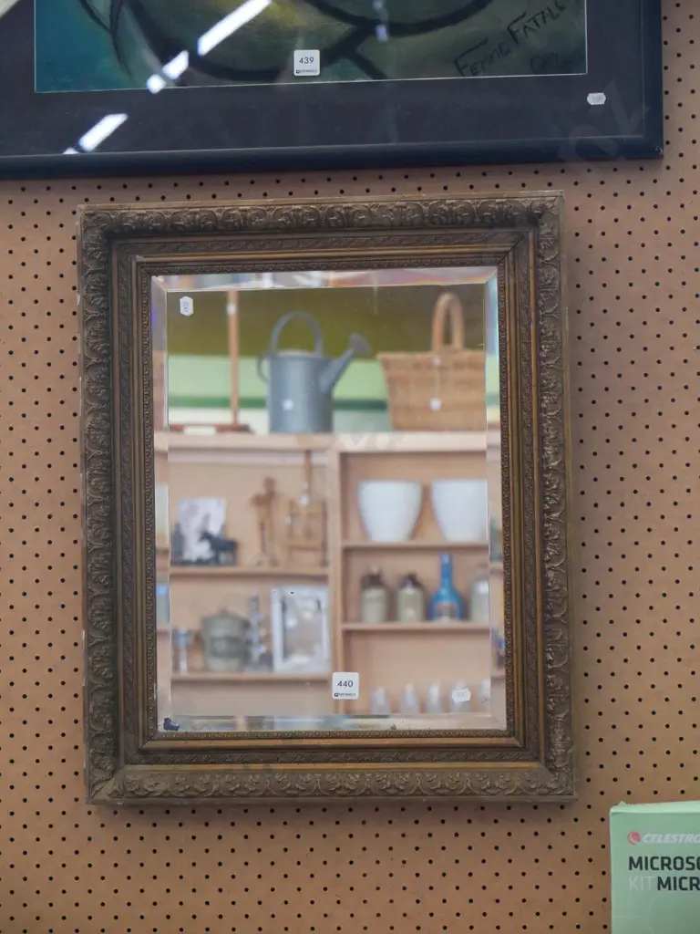 gilt framed bevelled edge wall mirror Image 1++