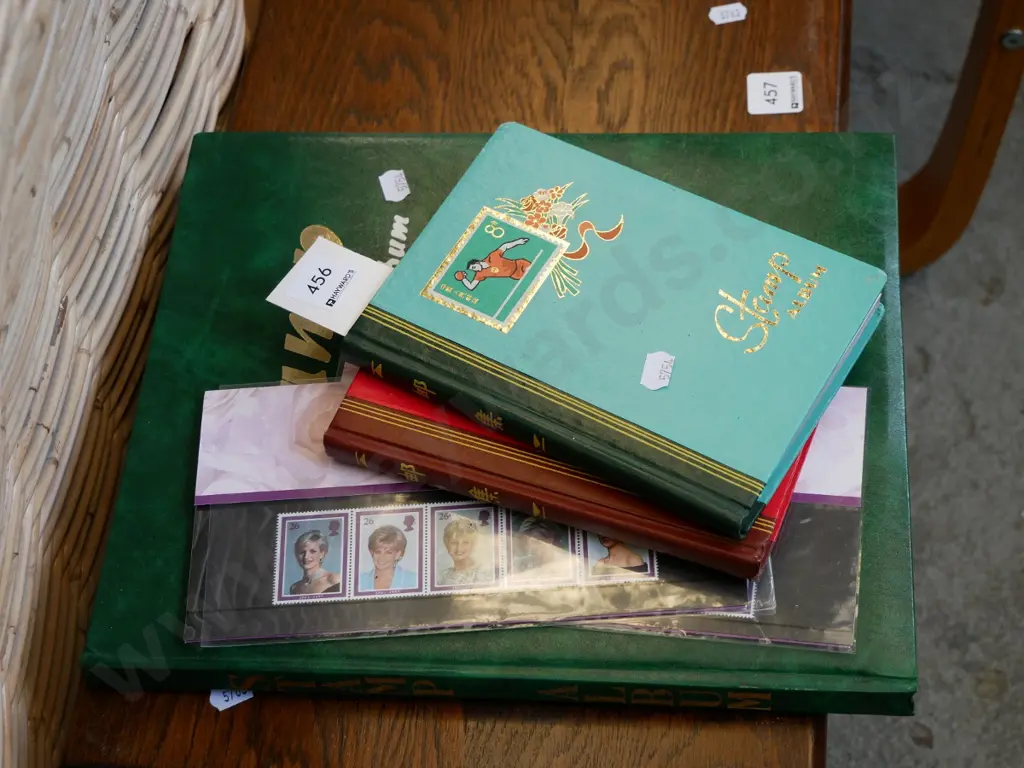stamp albums and Princess Diana stamps Image 1++