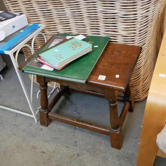 small oak end table