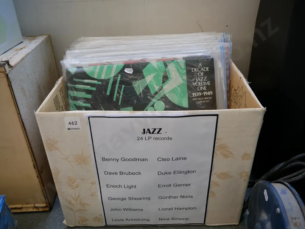 box of jazz LPs Image 1++