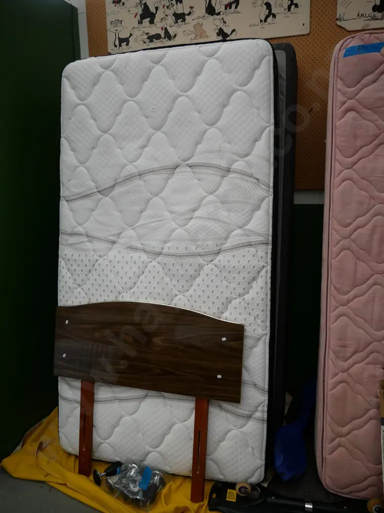 single bed base , mattress and headboard Image 1++