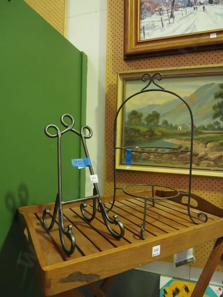 metal bookstand and metal plate stand Image 1++