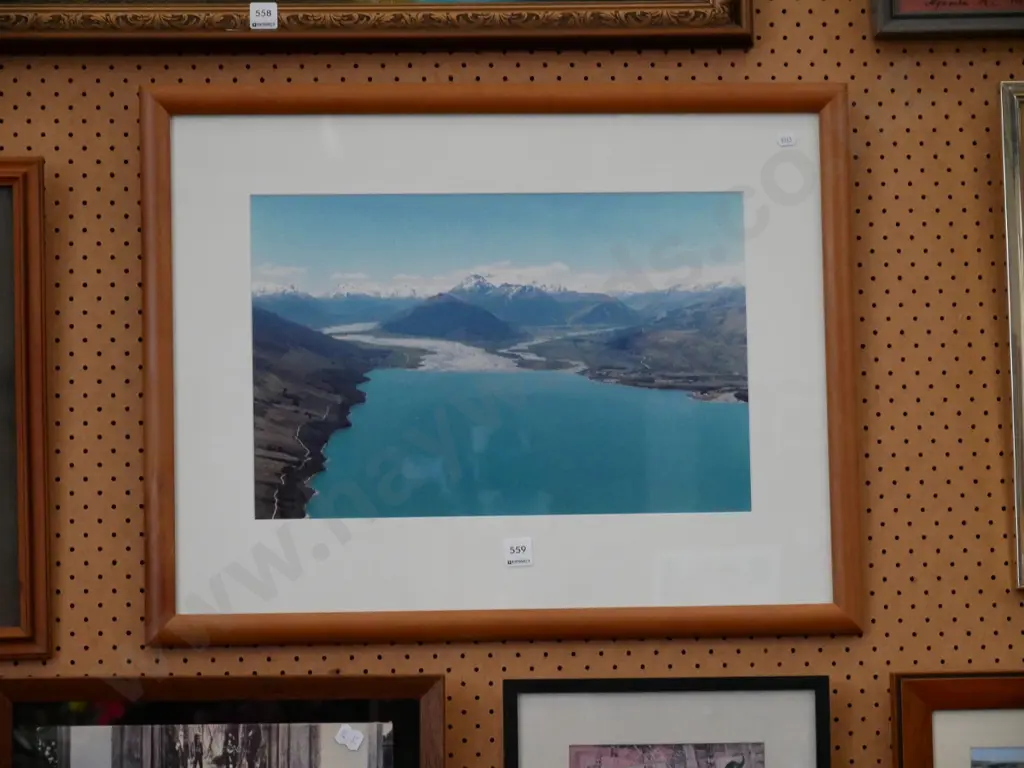 framed photographic print - lake and mountain scene Image 1++