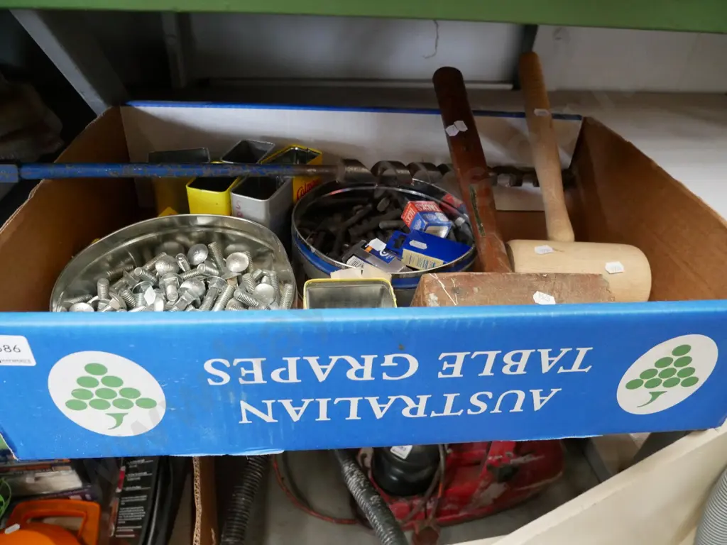 box; bolts, nails, wooden mallets, etc Image 1++