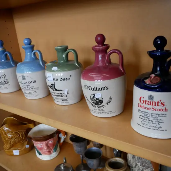 5 whisky bottles