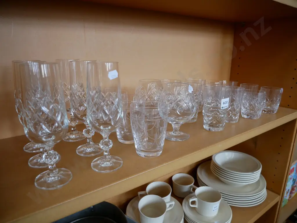 cut crystal tumblers, wine glasses etc Image 1++
