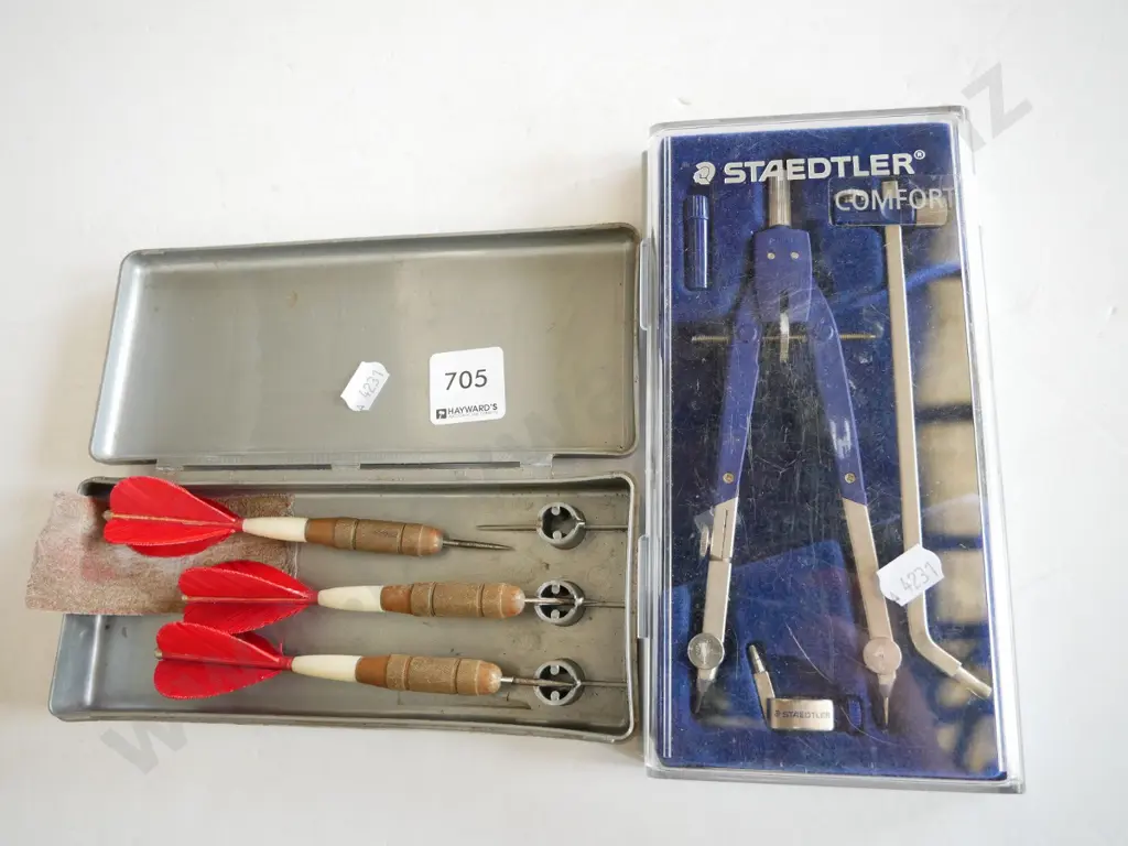 protractor set and set of darts Image 1++