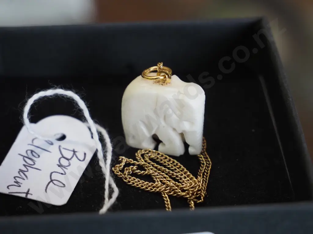 bone elephant pendant Image 1++