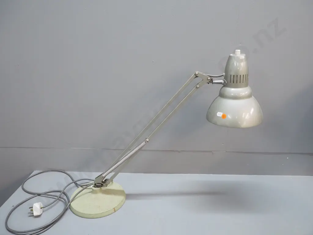 Superluxe / Gartner Engineering single arm anglepoise lamp with heavy cast metal base - needs rewiringShade D-165 Image 1++