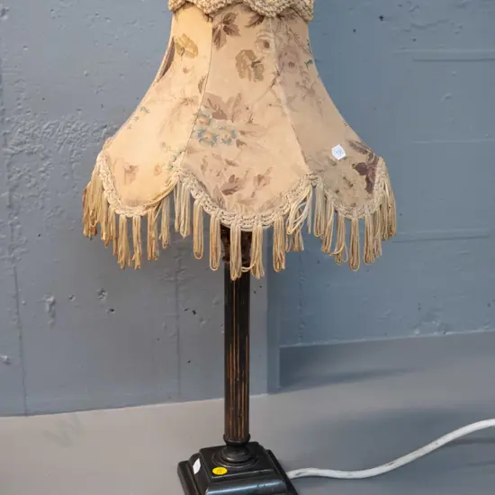 Vintage copper finished classical column shaped table lamp.